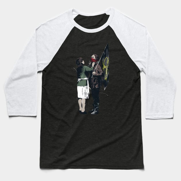 Banksy Games Baseball T-Shirt by 2mz